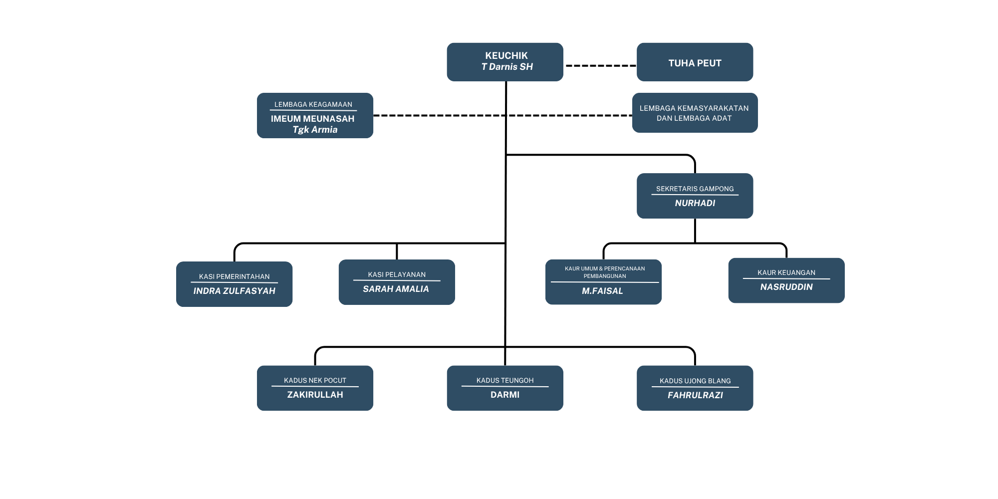 Bagan struktur organisasi Desa Aje